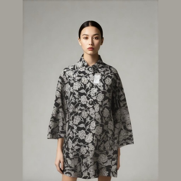 Newport News Jackets & Blazers - Newport News Black & White Floral Brocade Jacket Coat 
Size 8
NWT
Vintage